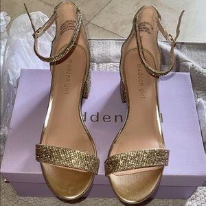 Madden Girl Glittering Gold Sandals